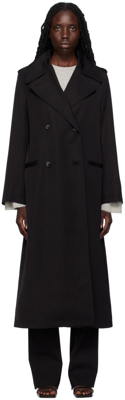 TOTEME Black Fluid Trench Coat Toteme