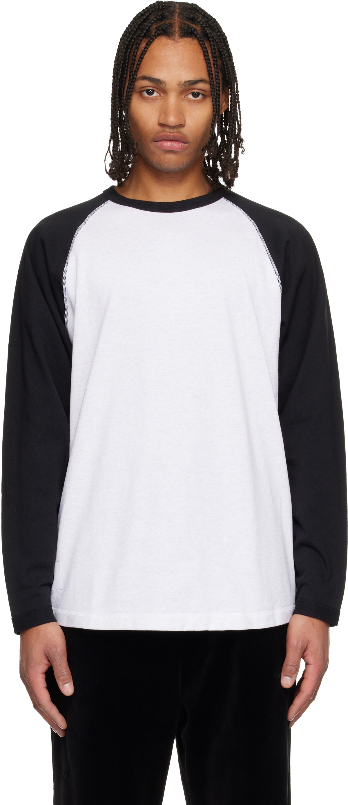 WTAPS Black & White Cut & Sewn 11 Long Sleeve T-shirt WTAPS