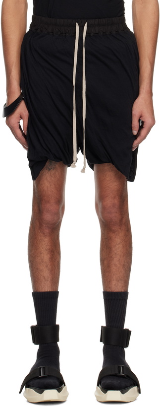 Photo: Rick Owens Black Hollywood DBL Long Boxers Shorts