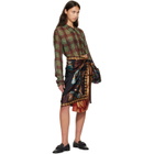 Dries Van Noten Multicolor Wrap Scarf Midi Skirt