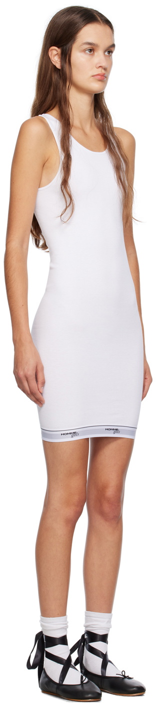 HommeGirls White Scoop Neck Minidress