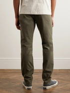 Theory - Zaine Slim-Fit Stretch Cotton-Blend Twill Trousers - Green