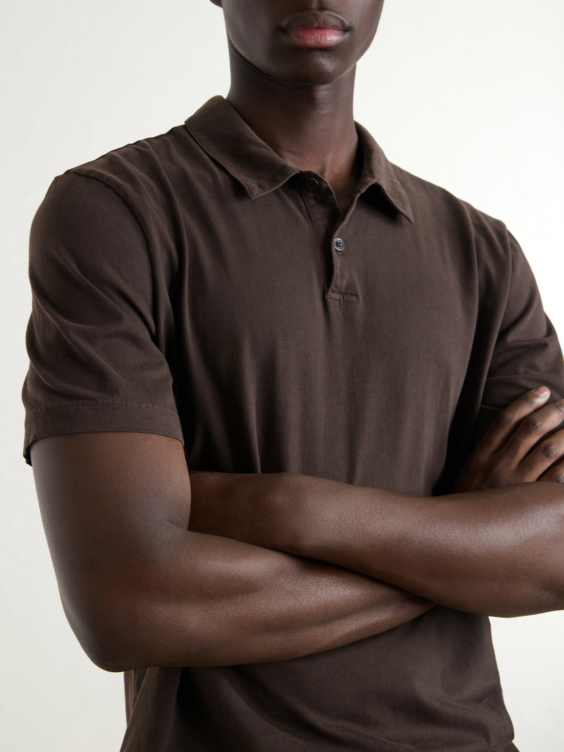 James Perse - Supima Cotton-Jersey Polo Shirt - Brown