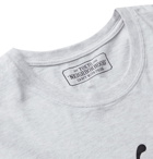 Neighborhood - Mélange Printed Cotton-Jersey T-Shirt - Gray