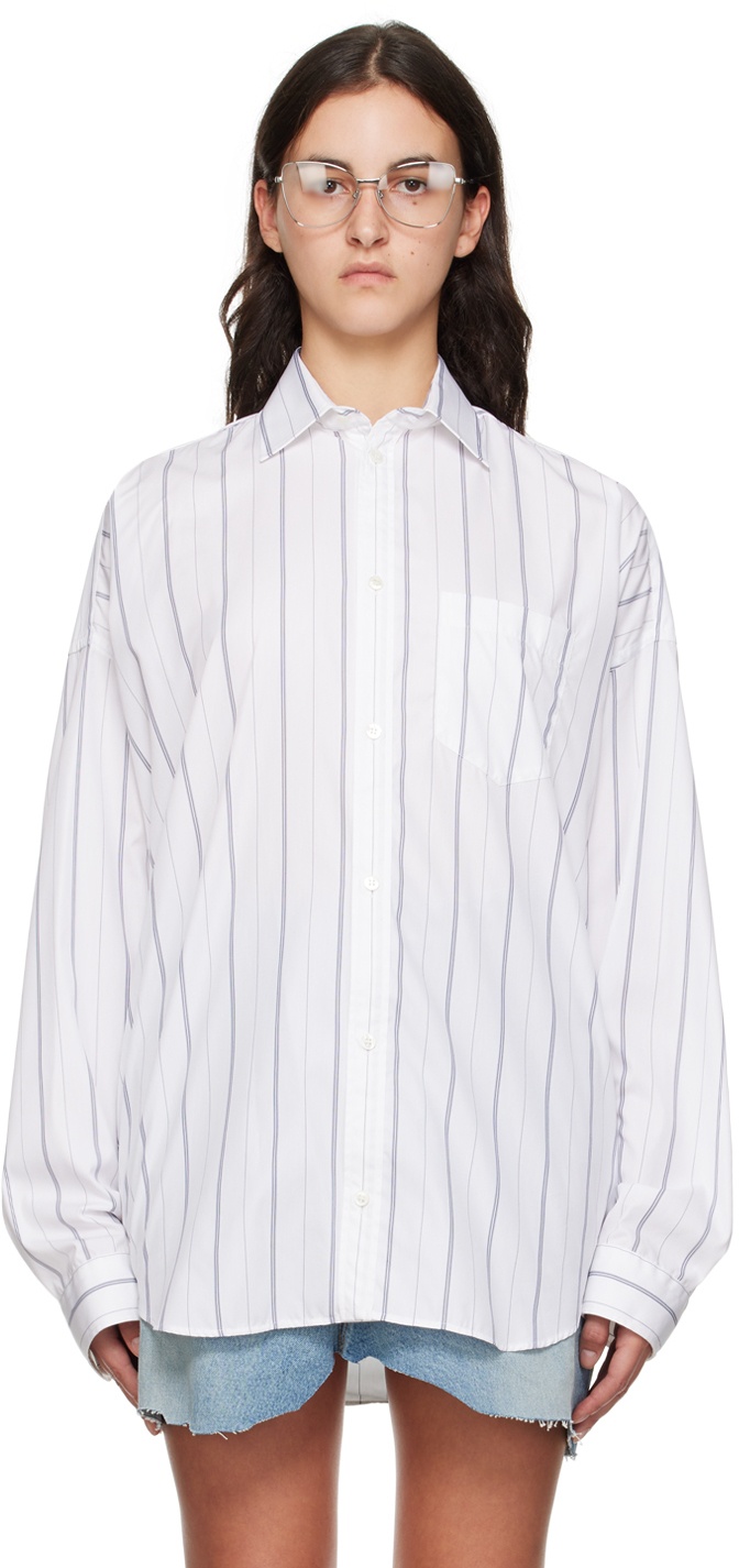 Balenciaga White Striped Shirt Balenciaga