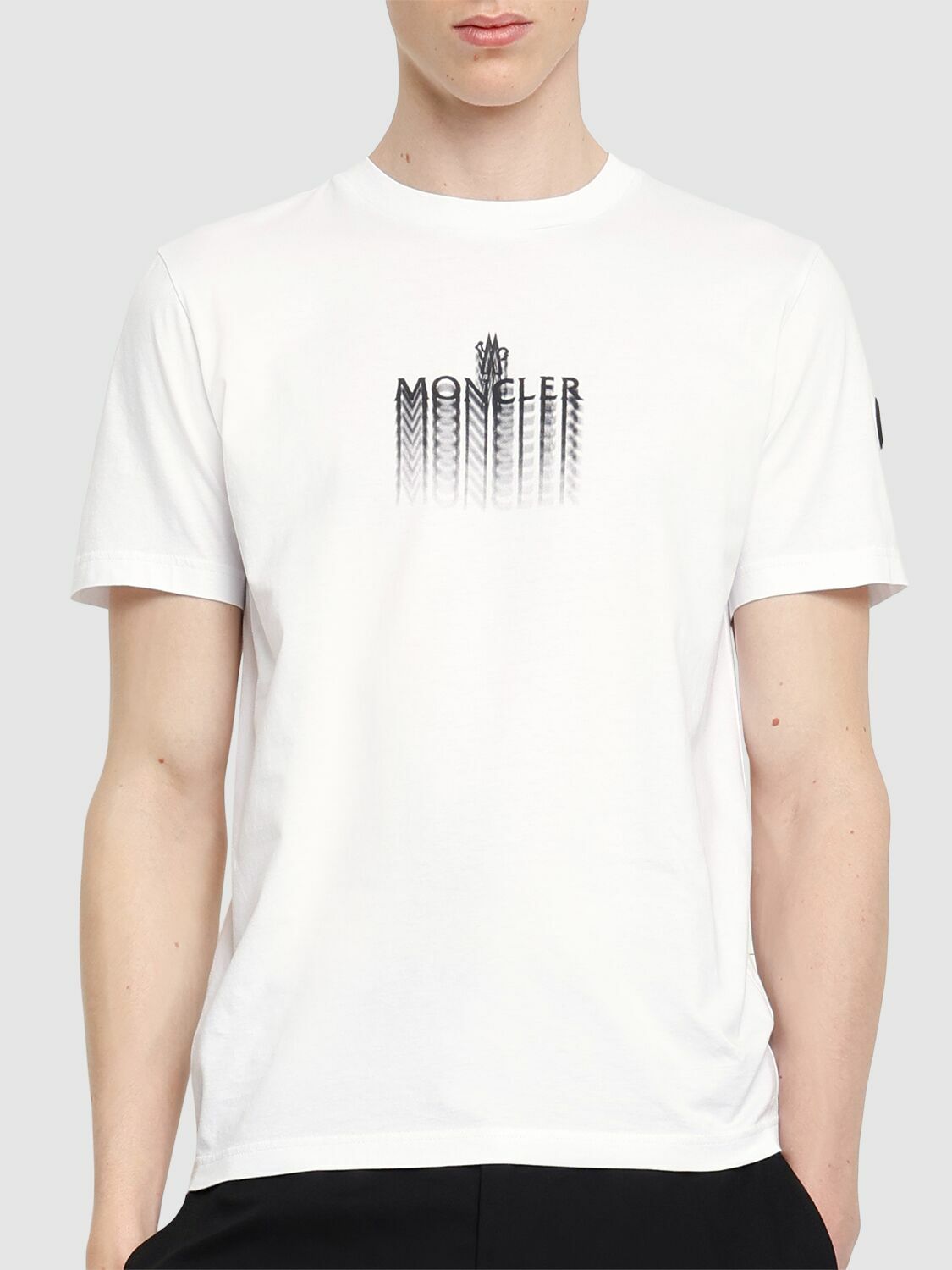 MONCLER Faded Logo Cotton T-shirt Moncler