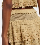 Isabel Marant Olzea beaded crochet cotton-blend shorts