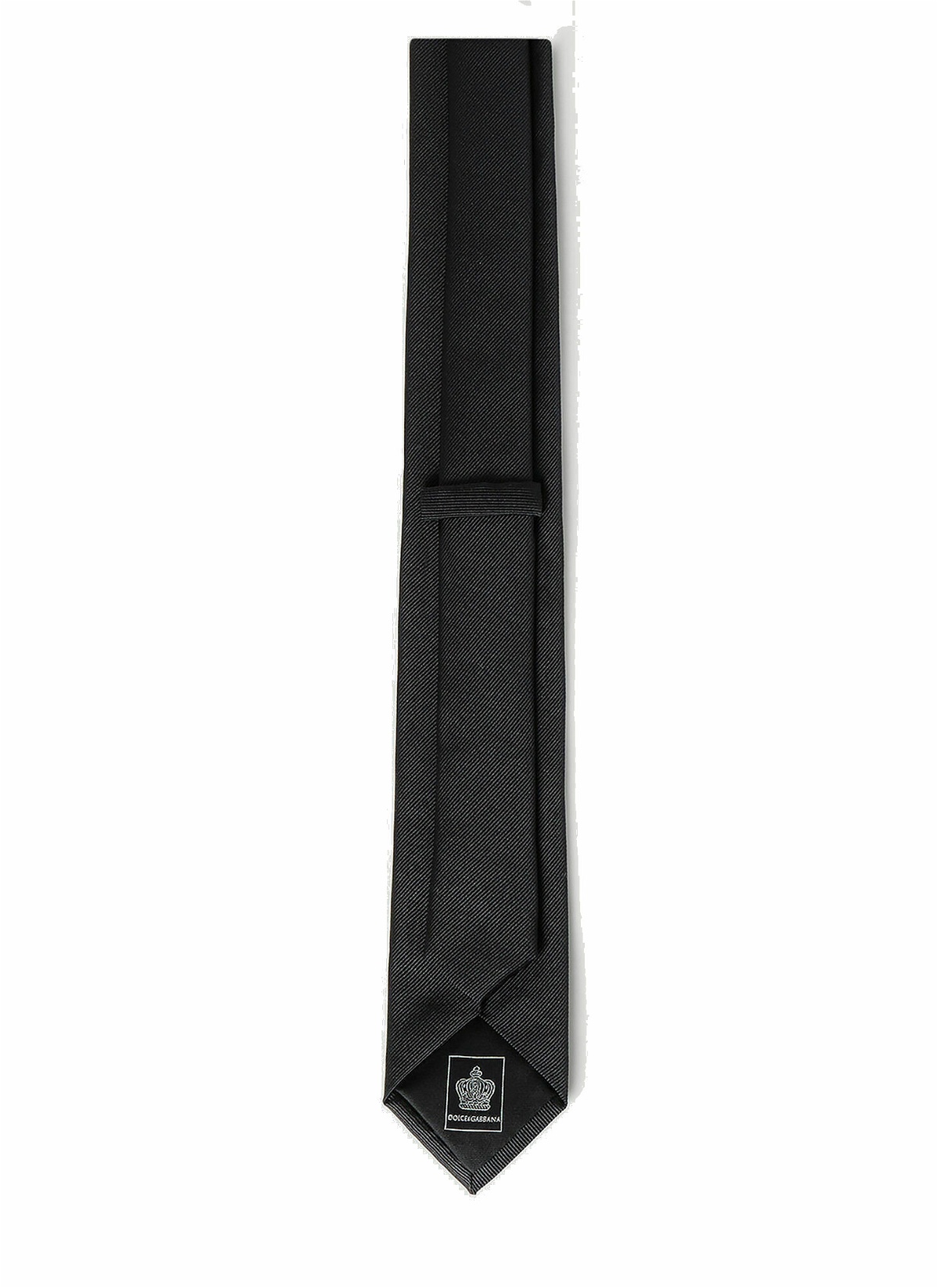 Dolce & Gabbana - Twill Tie in Black Dolce & Gabbana