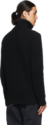 Moncler Black Knit Half-Zip Sweater