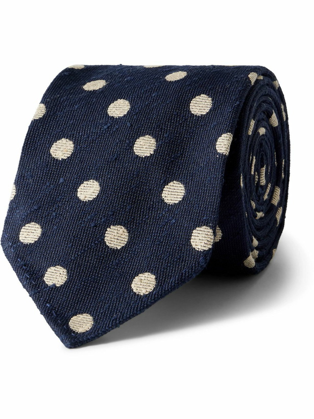 Photo: Drake's - 8cm Polka-Dot Silk Tie