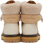 See by Chloé Beige Eileen Shearling Ankle Boots