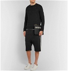 Neil Barrett - Embroidered Loopback Cotton-Jersey Sweatshirt - Men - Black
