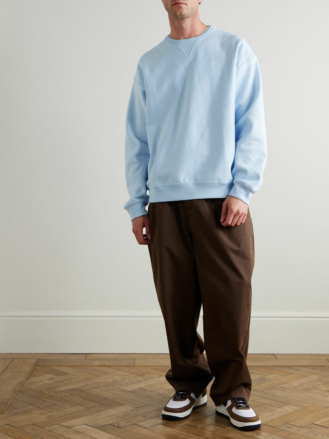 スウェット・トレーナー JERSEY OVERSIZED SWEATSHIRT WITH LOGO EMBROIDERY Nike - Solo Swoosh Oversized Logo-Embroidered Cotton-Blend
