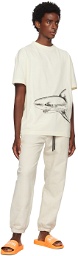 Palm Angels Off-White Broken Shark Classic T-Shirt