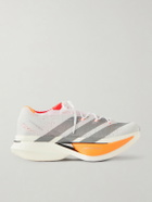 ADIDAS RUNNING - Adizero Prime X3 Striped Rubber-Trimmed STRUNG Running Sneakers - White