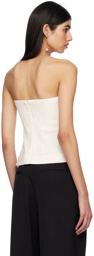 CO White Straight Neck Bustier