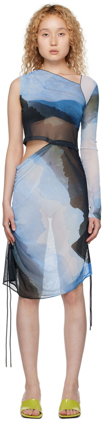Photo: Andersson Bell SSENSE Exclusive Blue Landscapes Midi Dress