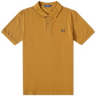 Fred Perry Men's Slim Fit Plain Polo Shirt in Dark Caramel