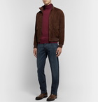 Canali - Merino Wool Rollneck Sweater - Burgundy