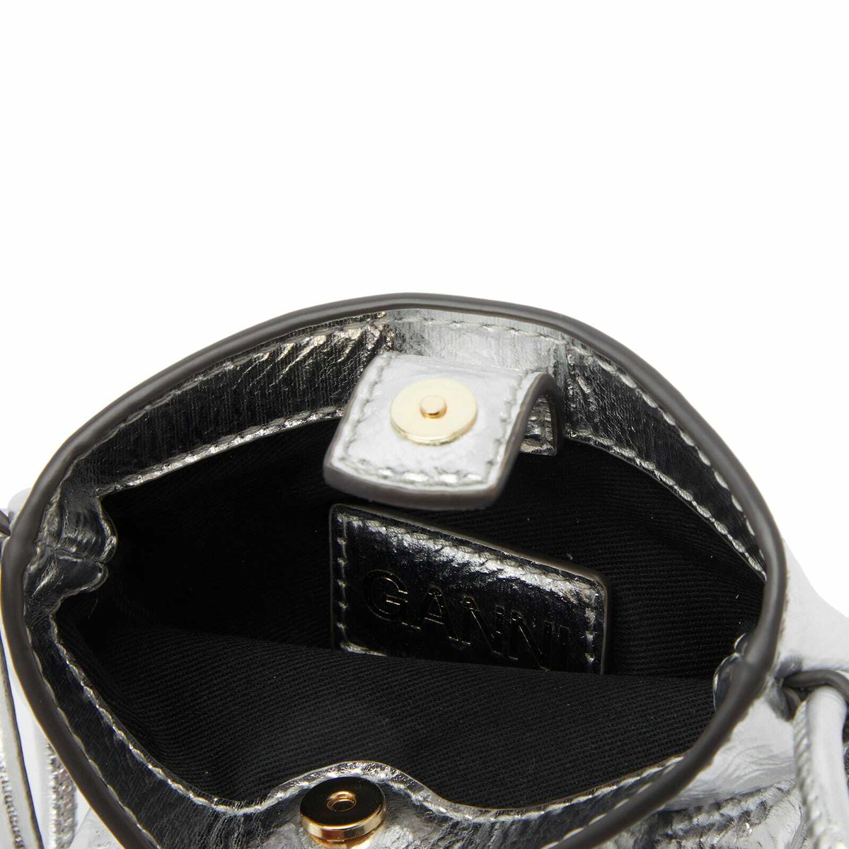 GANNI Women's Bou Crossbody Metallic in Silver 