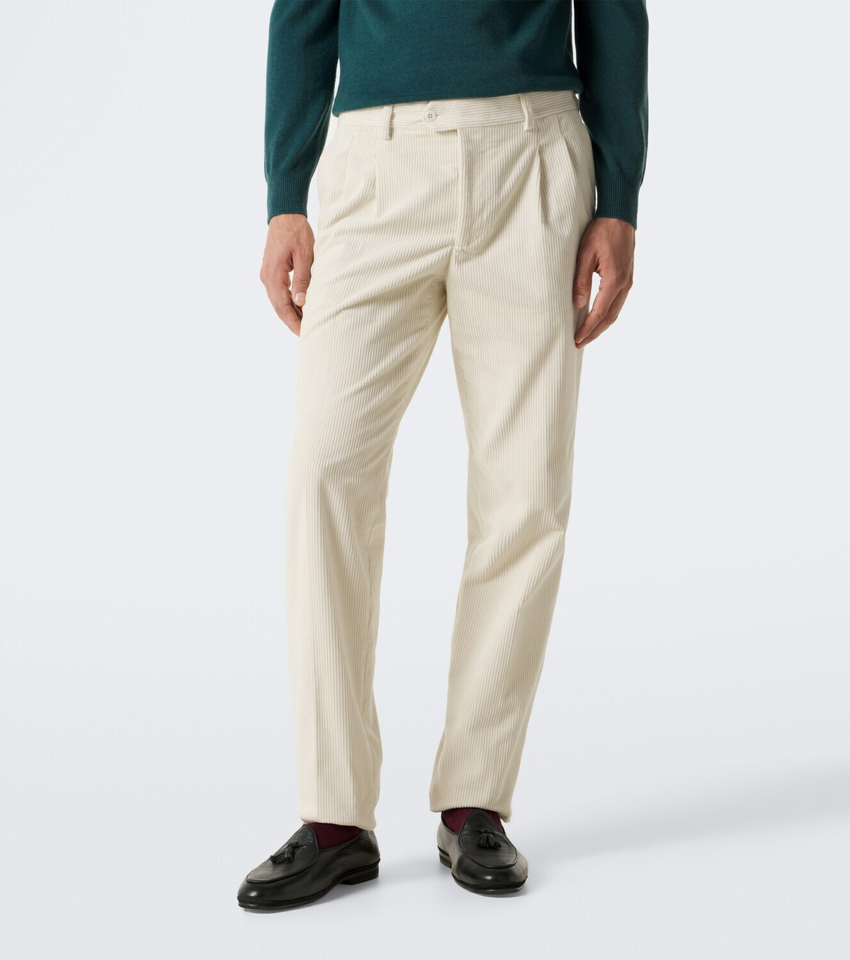 Rubinacci Modluca cotton corduroy straight pants