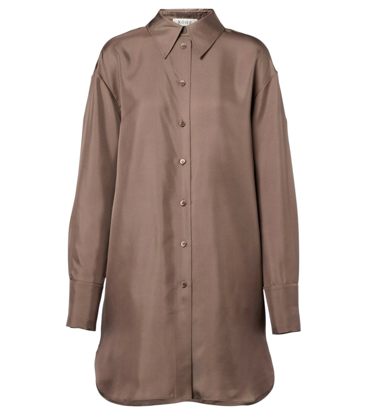 Rohe Beige Silk Dress Shirt
