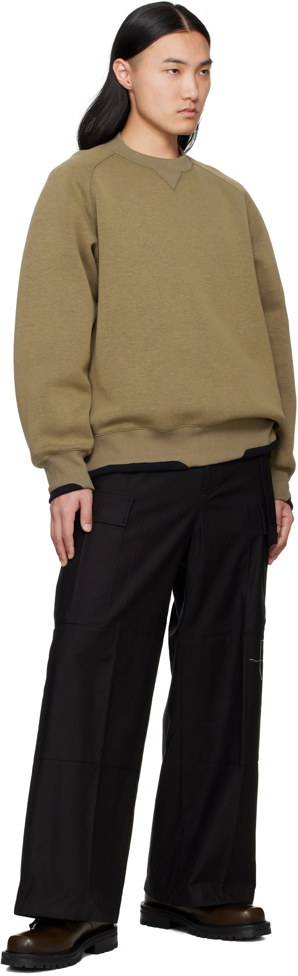 sacai Taupe Sponge Sweat Pullover Sweatshirt Sacai