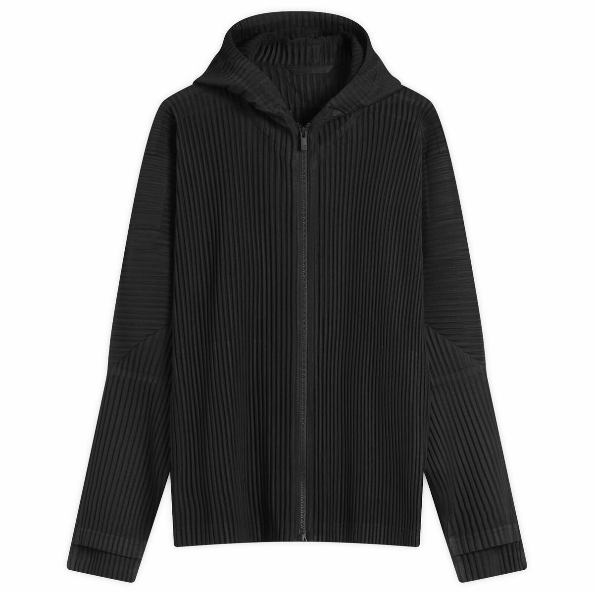 Issey Miyake Zip-Up Plissé Hoodie Homme Plissé Issey Miyake Men's Homme Plissé Zip Up Hoody in