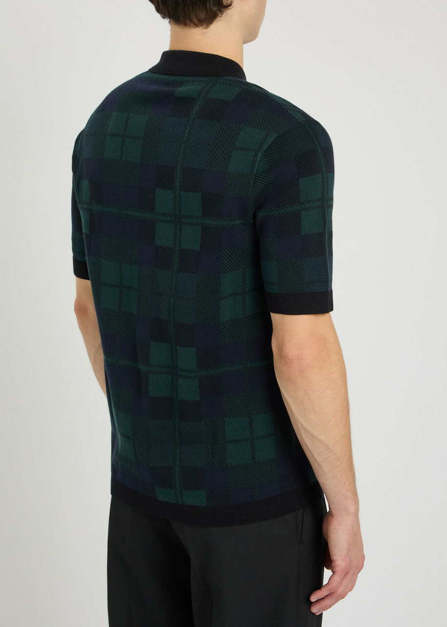 Fred Perry Tartan Cotton Shirt Navy