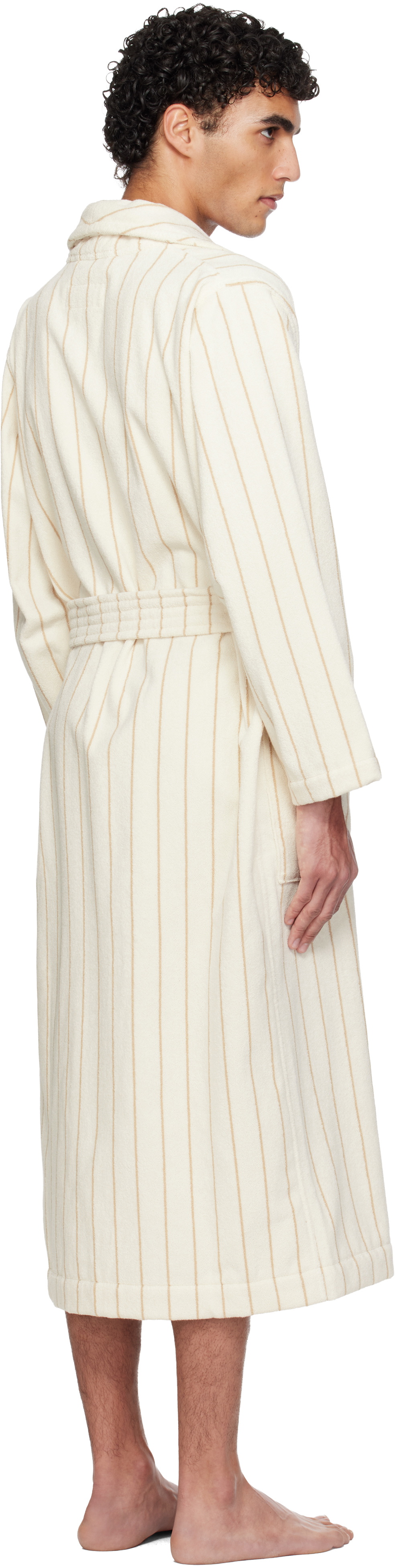 Tekla Off-White & Beige Terry Classic Bathrobe