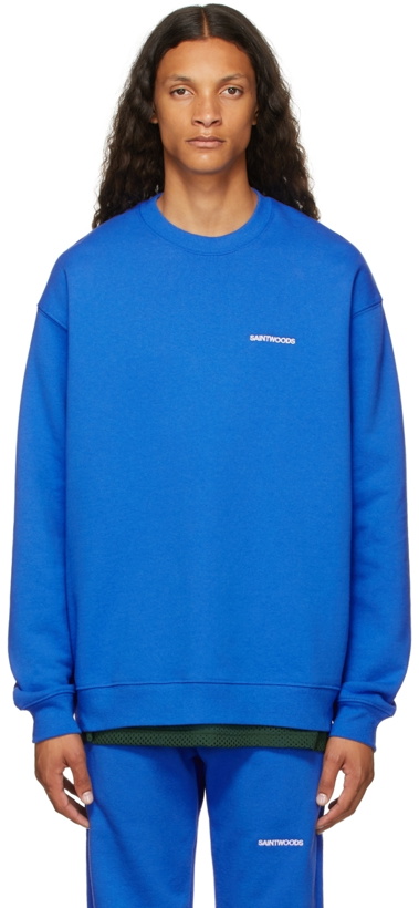 Photo: Saintwoods Blue Logo Sweatshirt