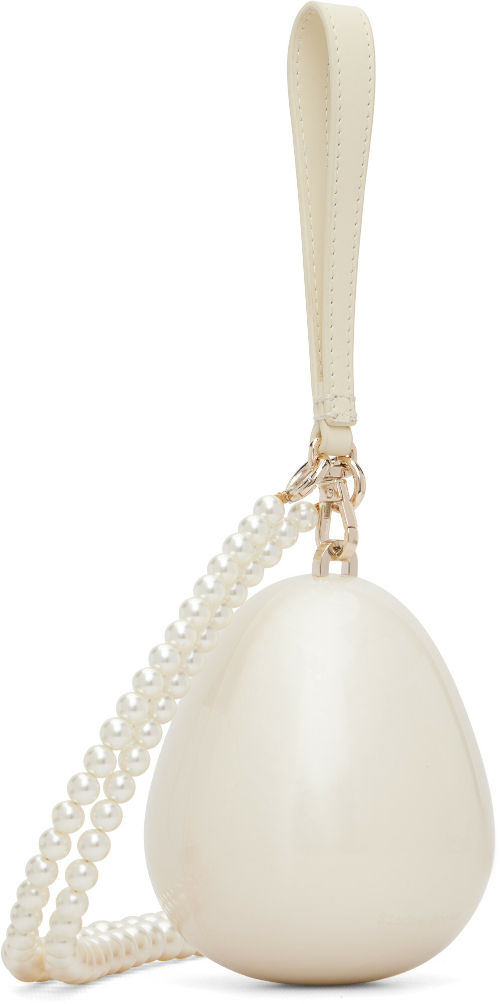 Simone Rocha Off-White Pearl Egg Bag