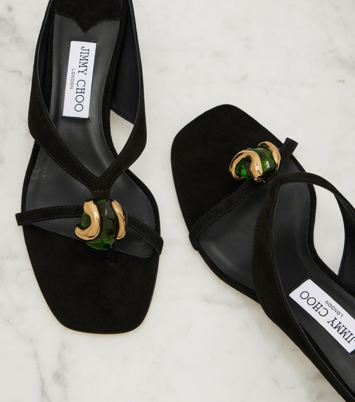 Jimmy Choo Emeri Stone embellished thong sandals