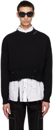 Marni Black Distressed Sweater