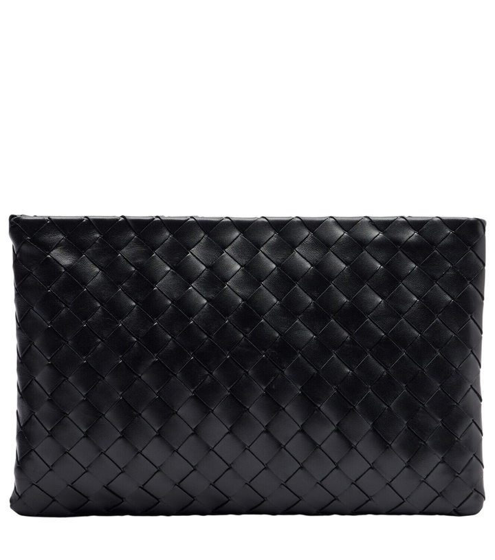 Photo: Bottega Veneta Intrecciato Medium leather pouch