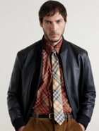 Burberry - 7cm Checked Mulberry Silk-Jacquard Tie