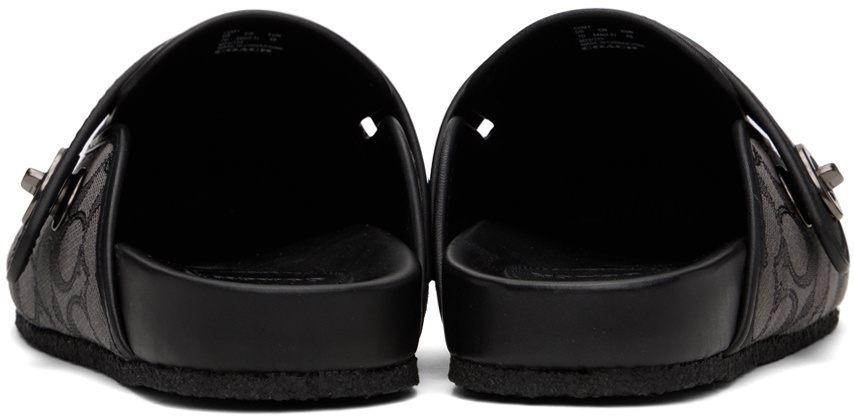 Coach 1941 Gray & Black Signature Jacquard Clogs
