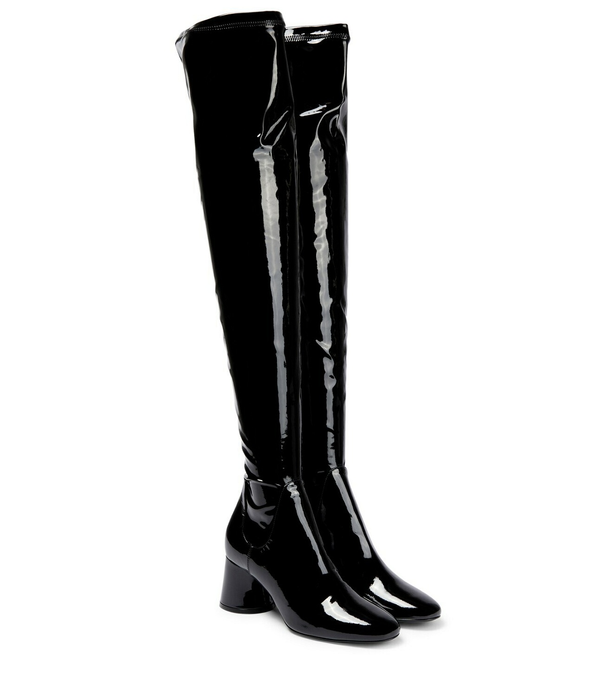 Khaite - Wythe over-the-knee patent leather boots Khaite