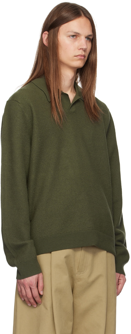 Calvin Klein Green Spread Collar Polo