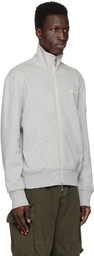 Moncler Gray Zip-Up Sweater