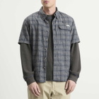 thisisneverthat Men's Plaid Short Sleeve Fishing Shirt in Dark Navy