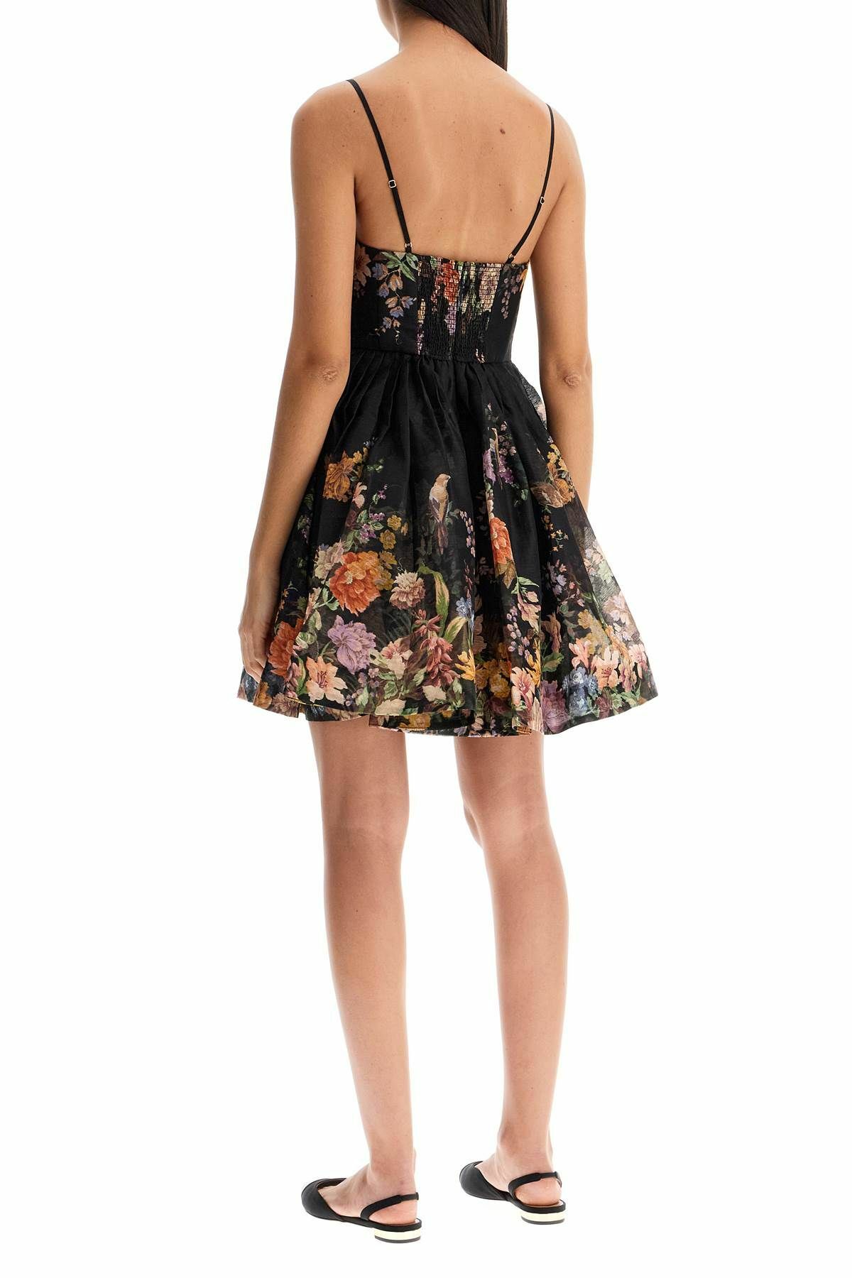ZIMMERMANN short floral dress Black Zimmermann