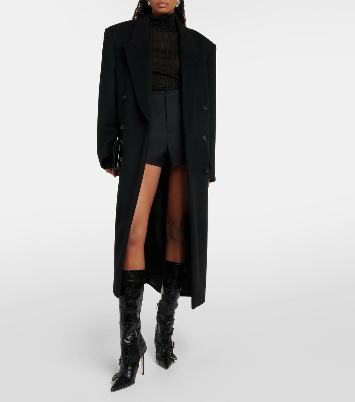 Paris Texas Tyra 105 snake-effect leather boots