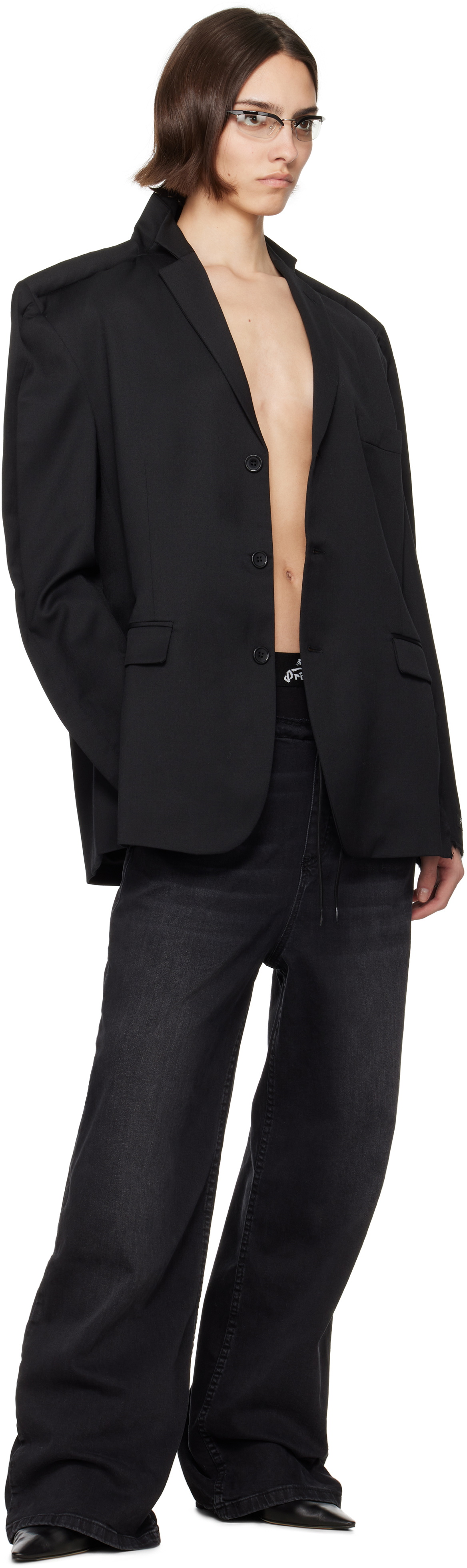 Prototypes Black Outline Tailored Blazer