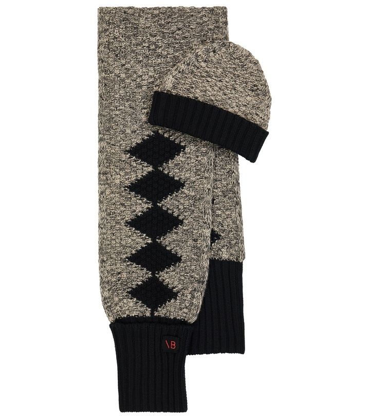 Photo: Victoria Beckham - x The Woolmark Company wool beanie and scarf set