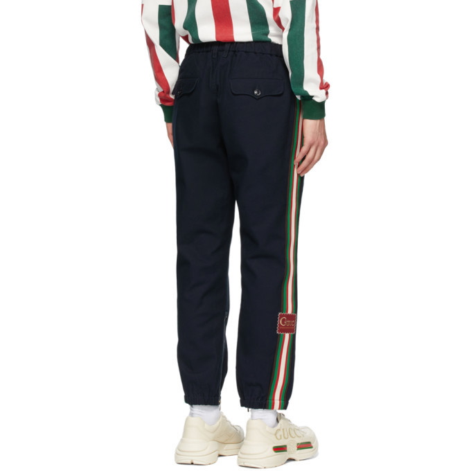 Children's cotton trousers with Web in ivory | GUCCI® ZA