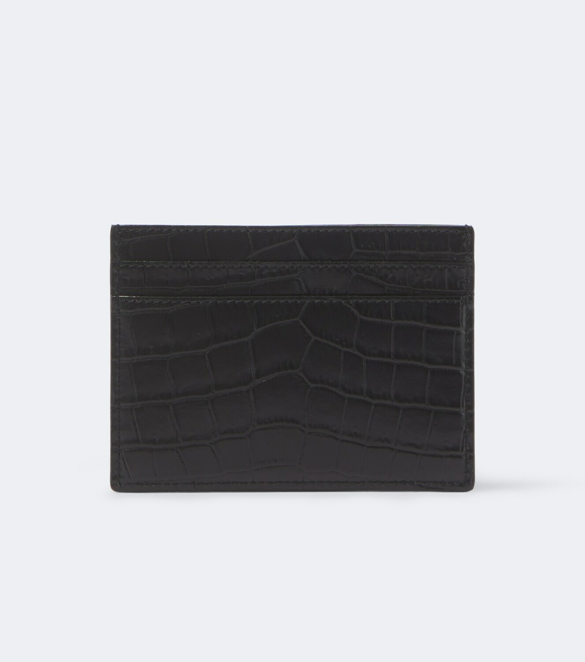 Saint Laurent Cassandre croc-effect leather card holder