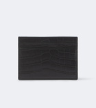 Saint Laurent Cassandre croc-effect leather card holder