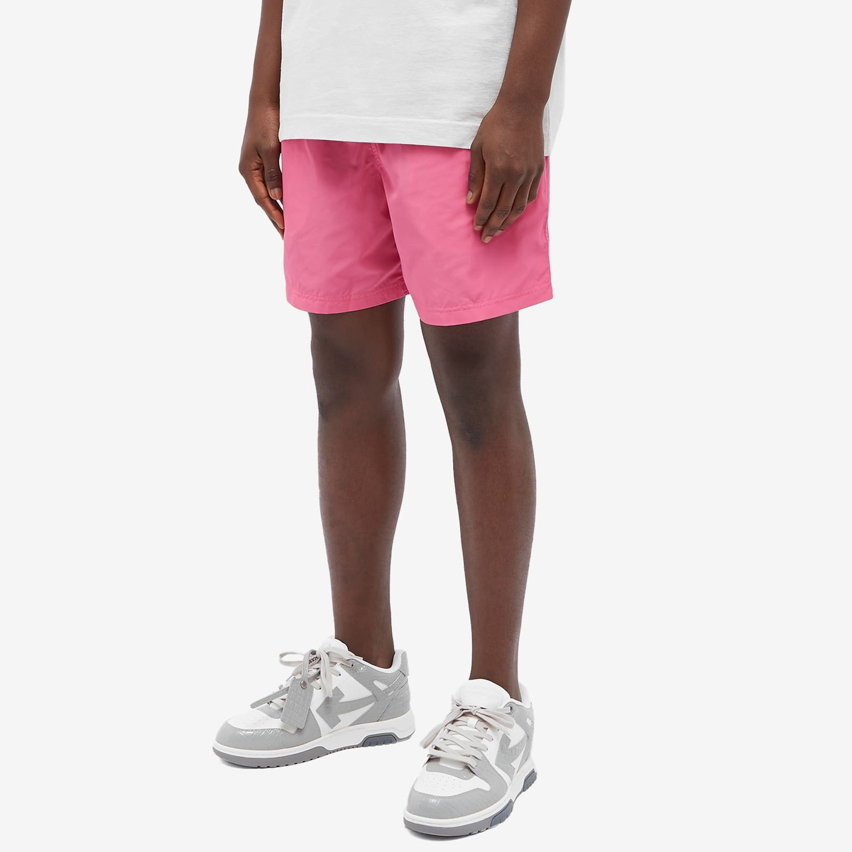 Palm Angels Men's Logo Swim Shorts in Fuschia