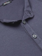 Kiton - Cotton and Cashmere-Blend Henley T-Shirt - Blue